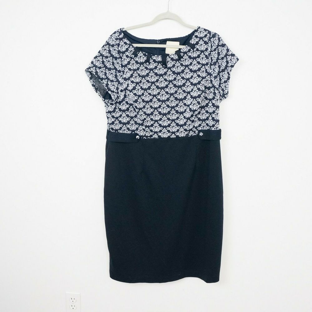 Modcloth Sheath Dress Plus Size Print Retro